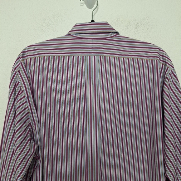 Ralph Lauren Men's Purple Multicolor Classic Fit Button Down Preppy Shirt Size L - Picture 7 of 10
